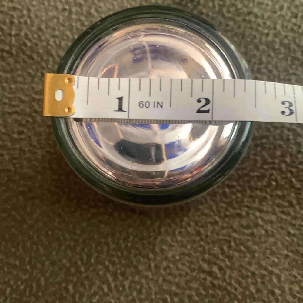 Set of 2 clear glass and silver candle holders. Size approximately 2 1/2” x 3” - Picture 6 of 10
